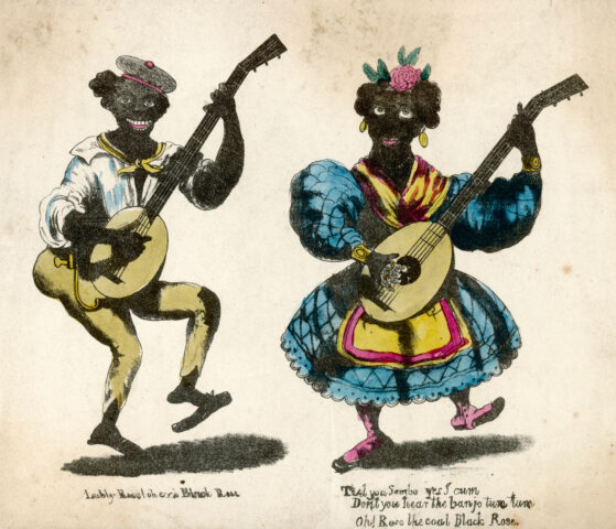 Two Minstrels - Circa 1840. Date: circa 1840